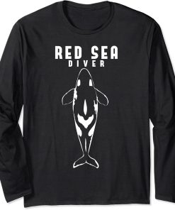 Diving Orca Whale Egypt Red Sea Diver Scuba Long Sleeve T-Shirt