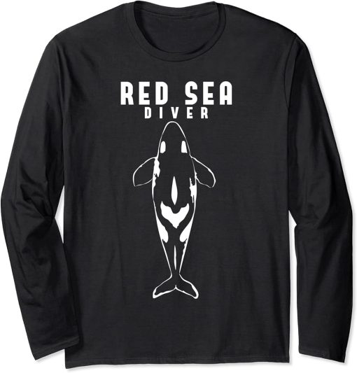 Diving Orca Whale Egypt Red Sea Diver Scuba Long Sleeve T-Shirt