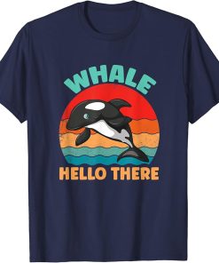 Whale Hello There Retro Vintage Orca T-Shirt