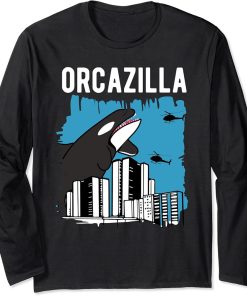 Funny Cute Orca Orcazilla Long Sleeve T-Shirt