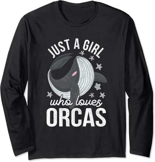 Just A Girl Who Loves Orcas Long Sleeve T-Shirt