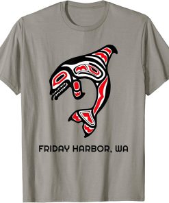 Harbor Friday Washington Native American Orca Killer Whales T-Shirt