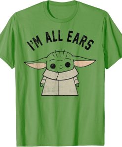 The Mandalorian The Child I"m All Ears Outline T-Shirt