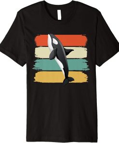 Retro Killer Whale Art 80s Orca Whale Old School Classic Gif Premium T-Shirt